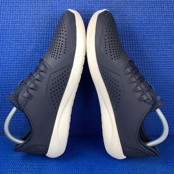 CROCS LITE RIDE PACER Men`s Size 11 Navy Blue White Walking Comfort Shoes 204967 - Picture 5 of 8